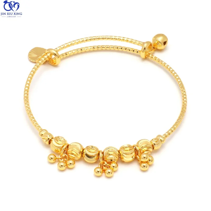 

Jxx 24K Gold Jewelry Ball bracelet Fashion Women Push Pull Bangle Jewelry Wholesale Factory, Glod