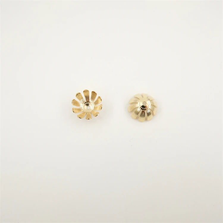 

charms for bracelets bulk 14k gold beadscap for jewelry making gold plated beadcaps