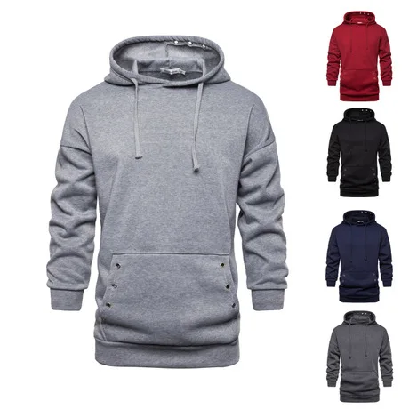 

2020 Autumn And Winter New Men's Breathable Mid-length Sports Hoodie, Customized color