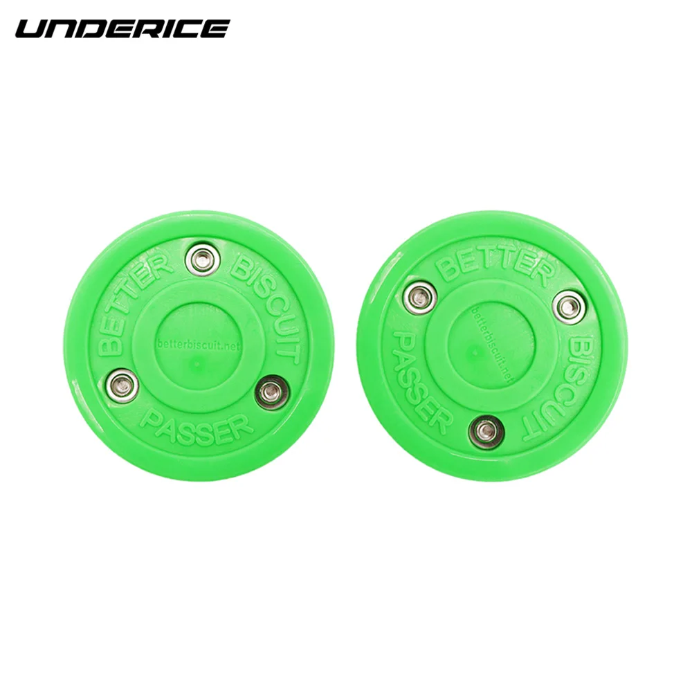 

UICE High Quality Green Ice Hockey Puck Plastic Biscuit Roller Hockey Training Puck, Green or customized