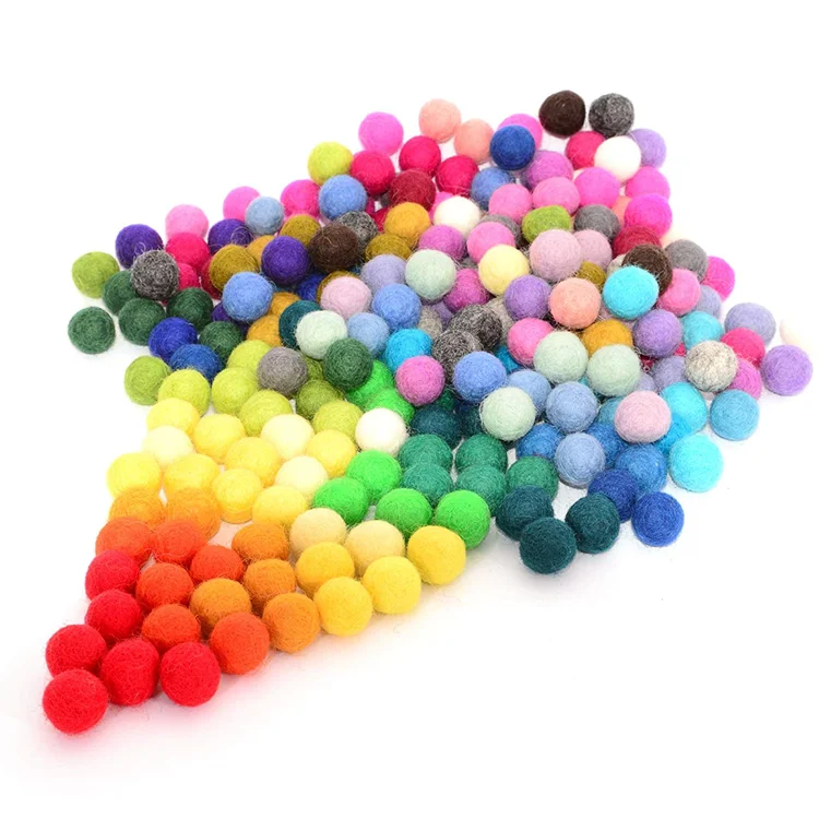 Diy 1cm 2cm 2.5cm 3cm 4cm Wool Felt Balls For Crafts Christmas