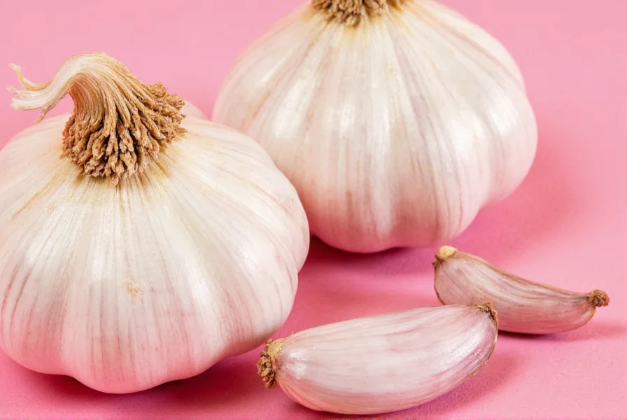 Scientific illustration showing allicin formation in fresh garlic versus supplement delivery