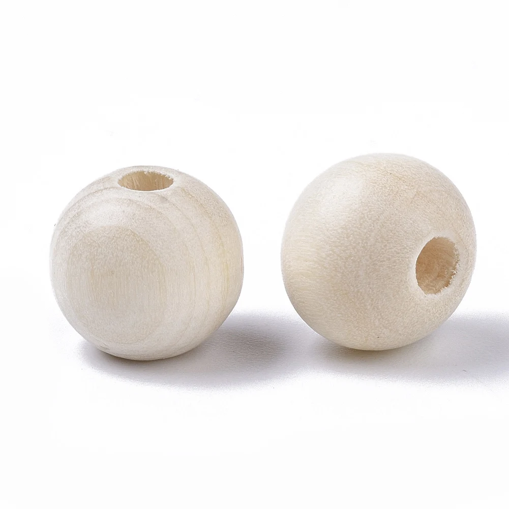 

PandaHall 2000 pcs Floral White PapayaWhip Unfinished Natural Wooden Bead