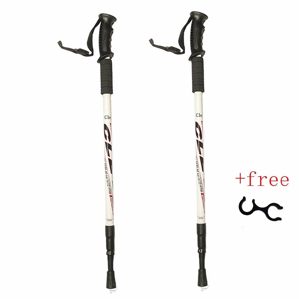 

2Pc/Pair 135CM Walking Stick Trekking Aluminum alloy Climbing Stick Telescopic Running Trail Canes Shockproof Hiking Accessories, 7 color