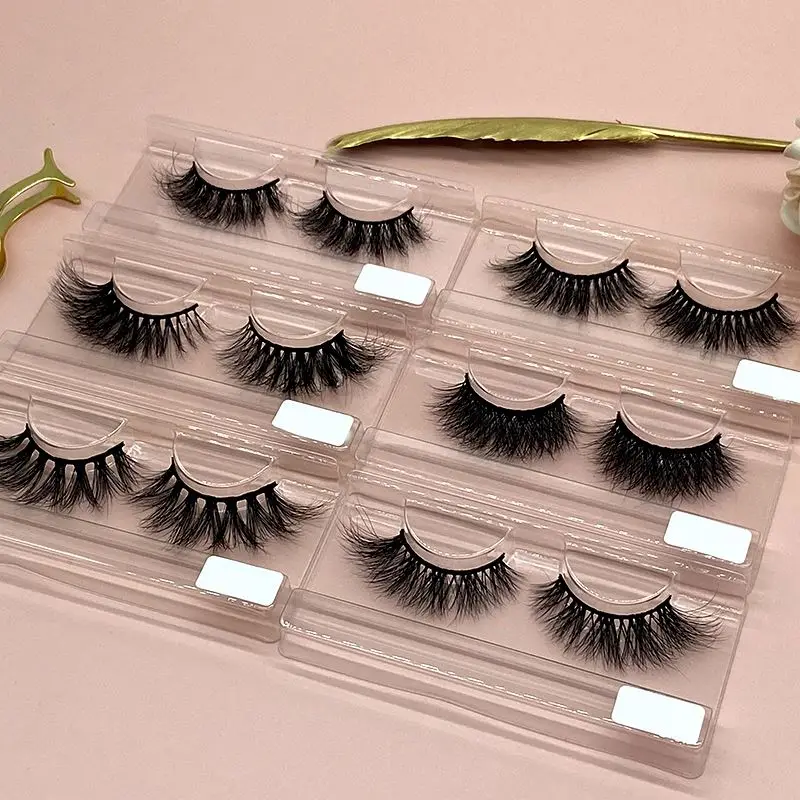 

Clear Band Mink Eyelashes Packaging Boxes 25mm Natural Mink Eyelashes Vendor, Natural black or colorful