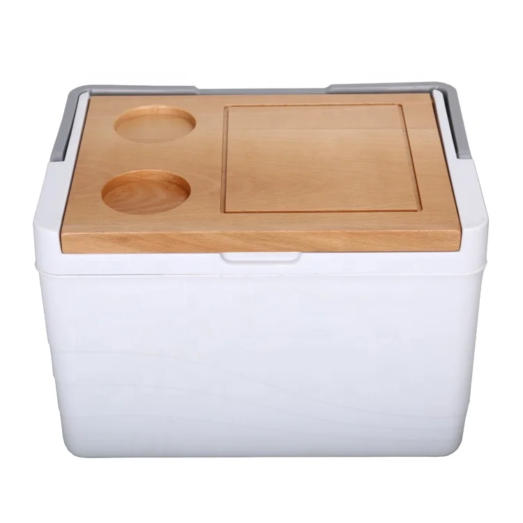 

10L mini fridge cool box with wooden liid, Customized color