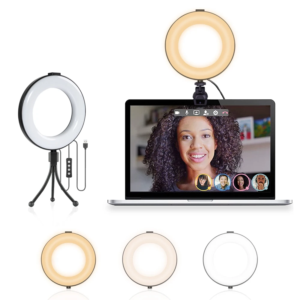 

6 inch LED ring light with tripod stand for TikTok YouTube video ring light