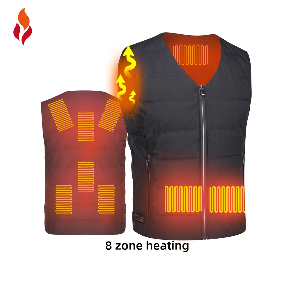 

Top Sale Ruanrong Factory 2021 Winter Light Soft Fleece USB Heating Down Vest, Black
