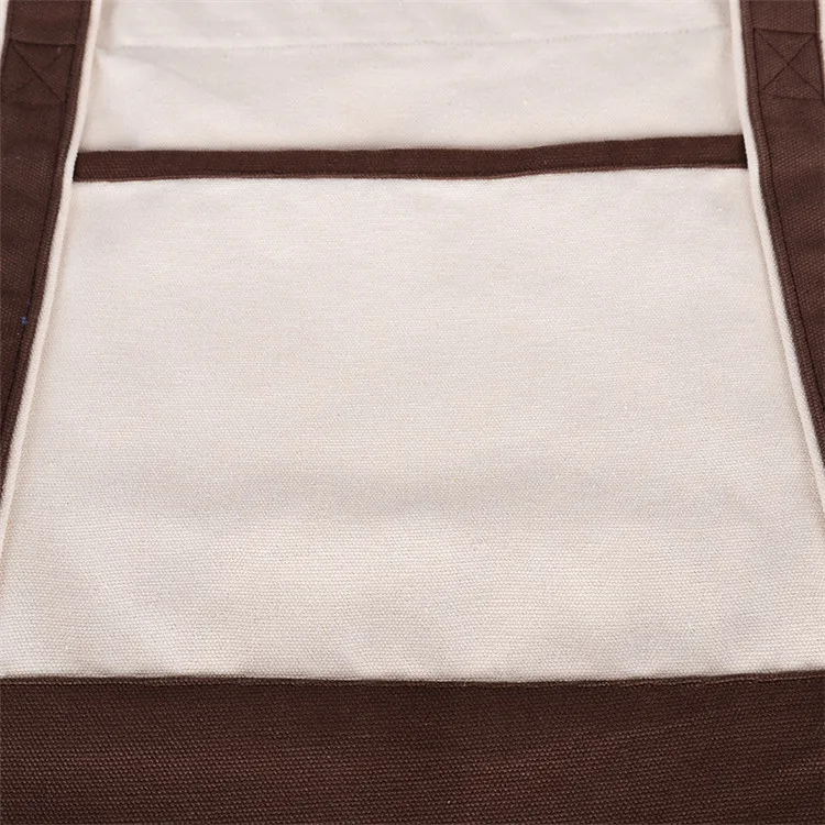 
Oversized Beige Washed Sturdy 18 Ounce Cotton Canvas Diaper Grocery shoulder tote bag with Gusset bottom 