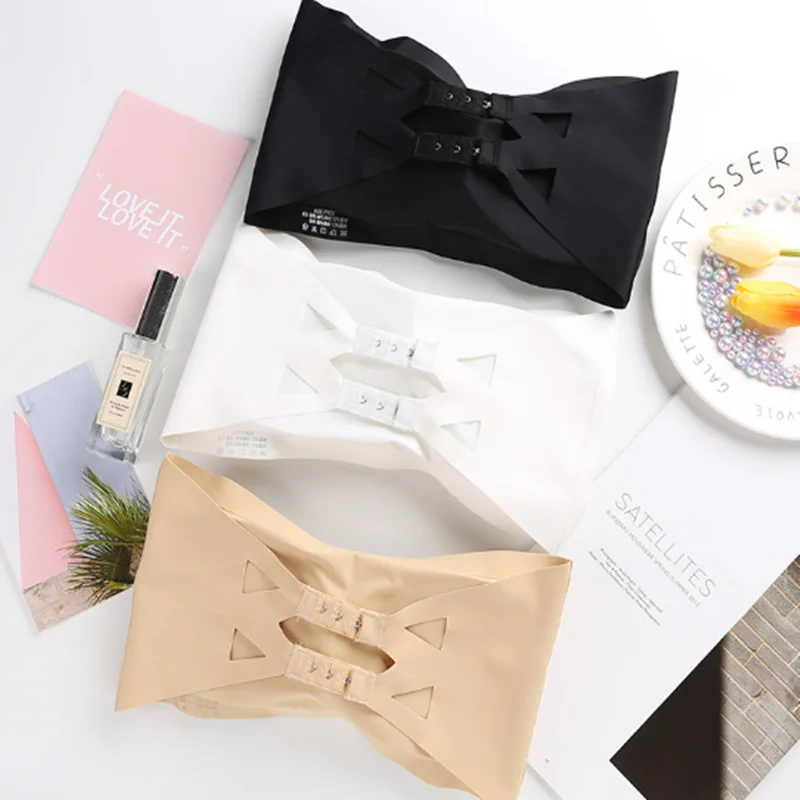 

The new product is traceless and breathable, one piece chest wrapped ice silk back, one-piece waistband, bra, light proof, short