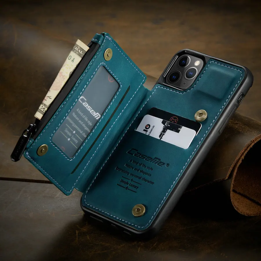 Caseme Zipper Mobile Case For Iphone 14 13 7 8 X Xr 11 12 Se 2020 Case