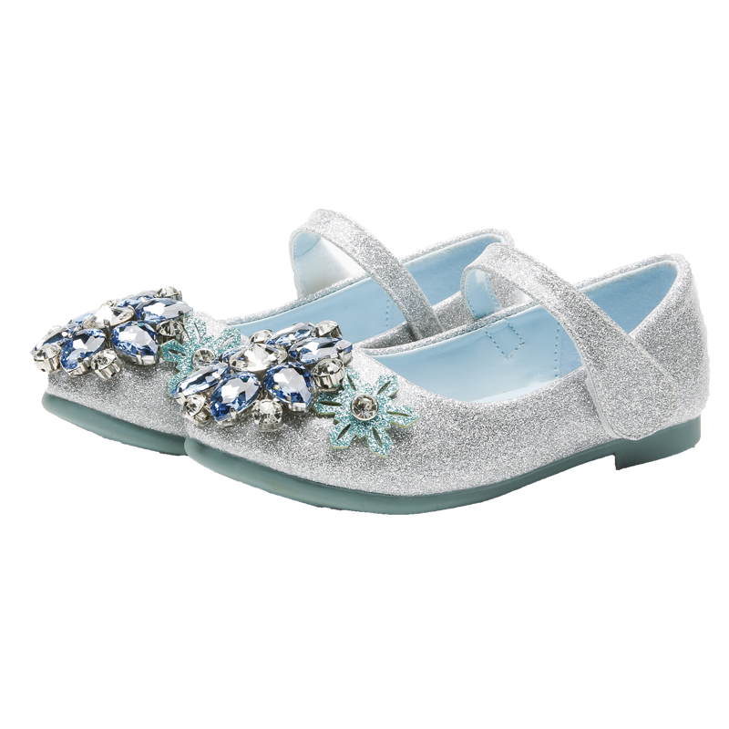 

2021 soft solid dress princess shoes Little girl's crystal shoes children soft cute dance dress shoes