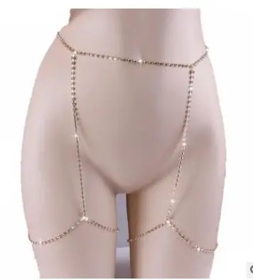 

Gold Silver Rhinestone Legged Waist for Women Crystal Garter Bikini Thigh Chain Body Jewelry Sexy Body Chain Leg Chain