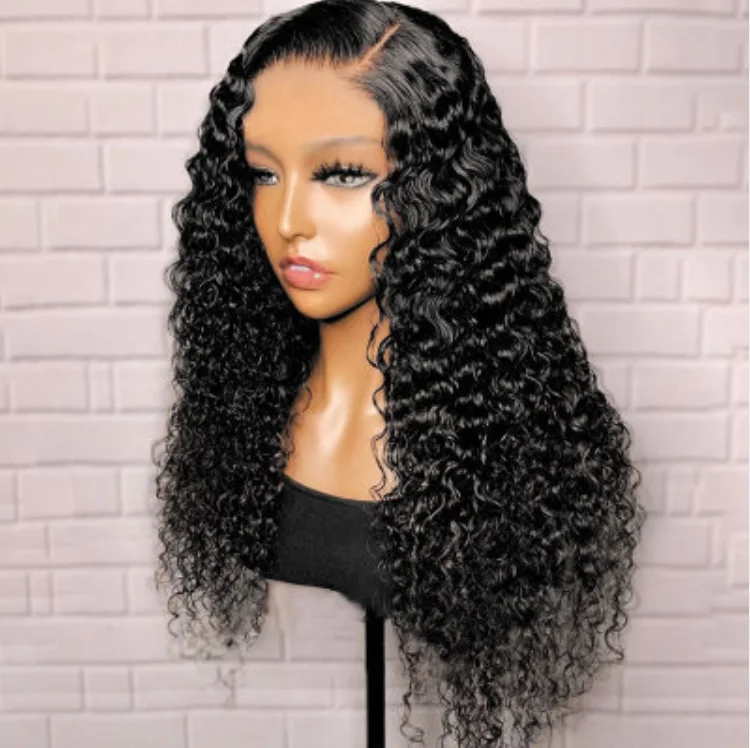 

150 Density 4x4 Closure Peruvian Water Wave Wig Glueless 4x4 Wigs For Black Women Sunlight Remy Pre Plucked Lace Wigs