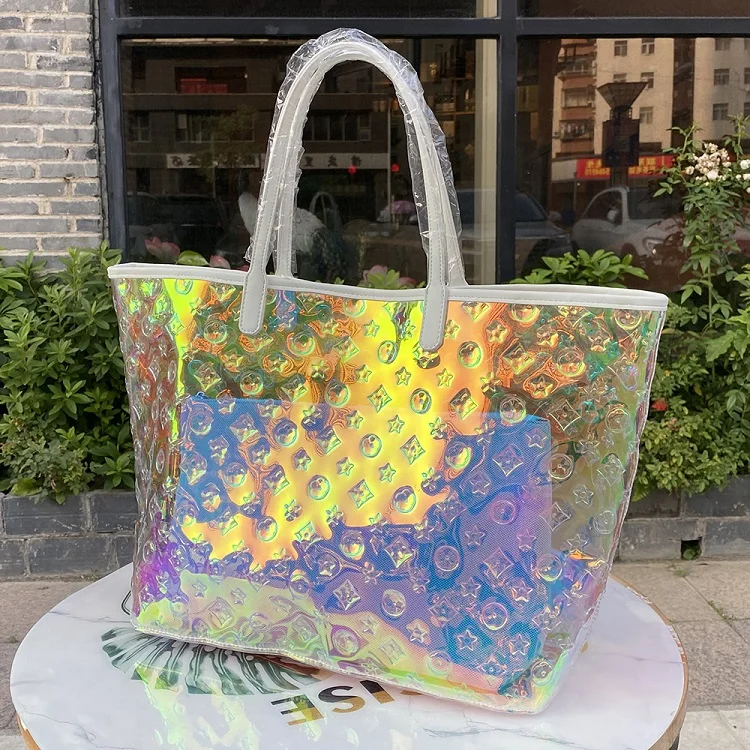 

2021 luxury fashion women beach tote hand bag purses designer ladys bling bags for girls, Customized color