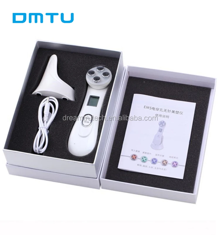 

Radio Frequency Facial LED Photon Skin Care Device Face Lifting Tighten Wrinkle Removal Eye Care RF Skin Tightening Machine, White