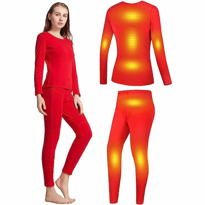 

Heated Jacket for Women Men Thermal Tops Electric Heating Shirts Long Sleeves Underwear Fleece Lined for Cold Weather