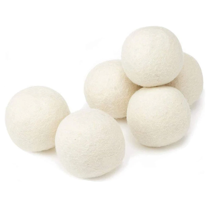 

eco felt balls 100% new zealand wool drying ball wool dryer balls for laundry washing machine, Mainly white / custom