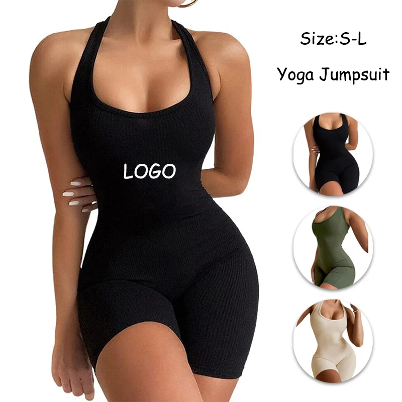 

Custom Summer Short Casual Sport Bikers Short Gym Wear Fitness Yoga Jumpsuit