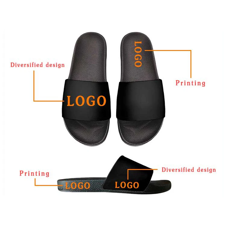 
Custom Logo Unisex Slide Sandals Slippers Man House Bathroom Eva Rubber Leather Women Home Indoor Slipper For Men 