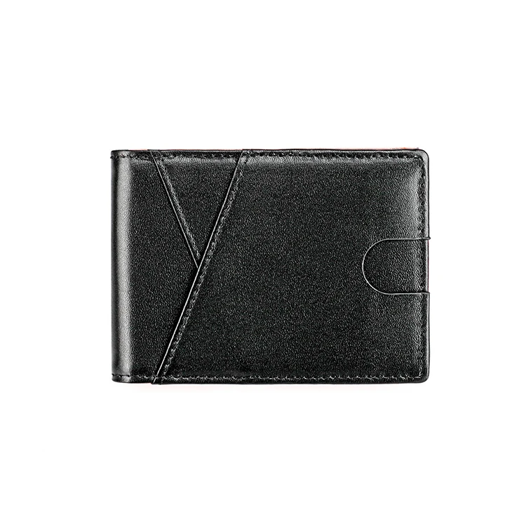 

LMW025 Factory Wholesale New Rfid Front Pocket Wallet With Money Clip Designer Genuine Leather Men Card Holder Wallet