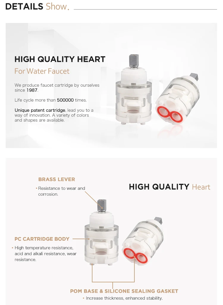 Chaoling Acs 45mm Indian Ceramic Faucet Cartridge High Flow Cartridge