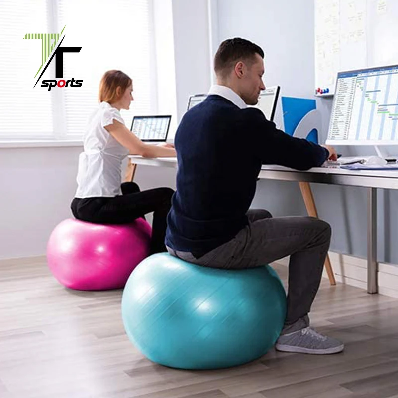 

TTSPORTS Custom Logo Fitness Wholesale Pvc Yoga Ball 55cm 65cm 75cm, Multi colors