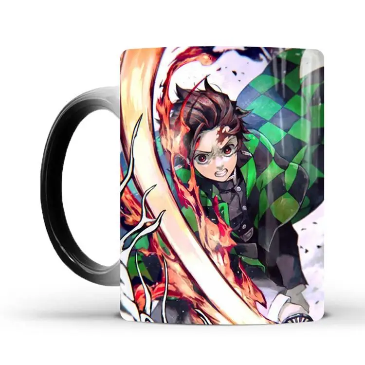 

2021 High Quality New Color Changing Heat Sensitive Mug Anime Ceramic Coffee Cup Mugs New Year Gift for Friends