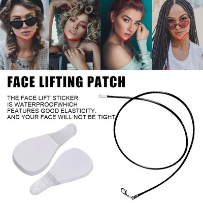 

2021 New arrival face lift clips Neck strings and Eye Lift Kit Face Sticker Anti Wrinkle Invisible Lifting Bands, Brown/beige/dark brown/black