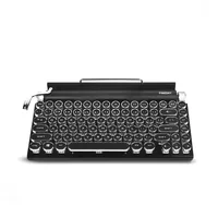 

2019 New Product Colorful Backlight Mechanical Feeling Wireless Retro Keyboard With Build-in Bluetooth for Computer Laptop Phone