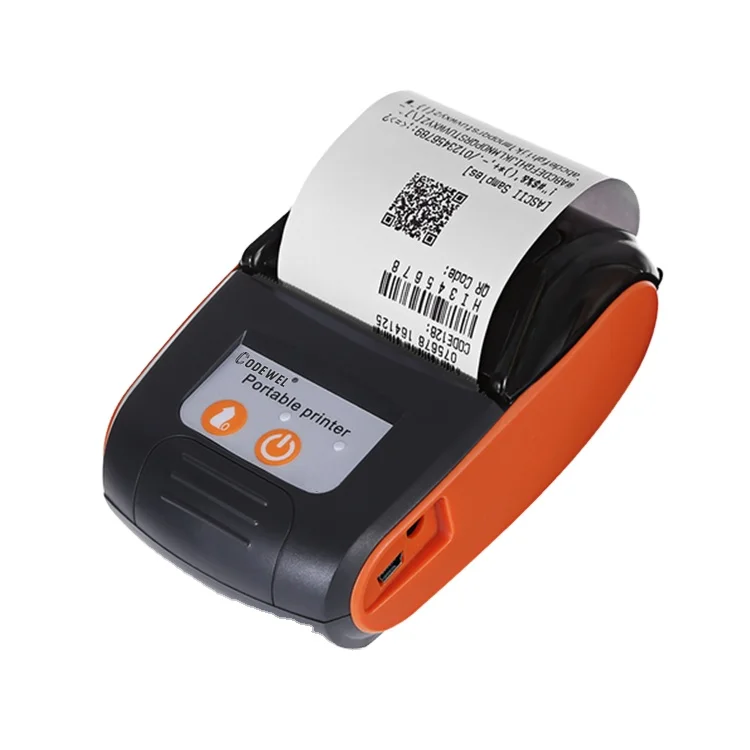 

Portable Small Mobile Pocket USB Blue-tooth Thermal Receipt Printer, Black optional
