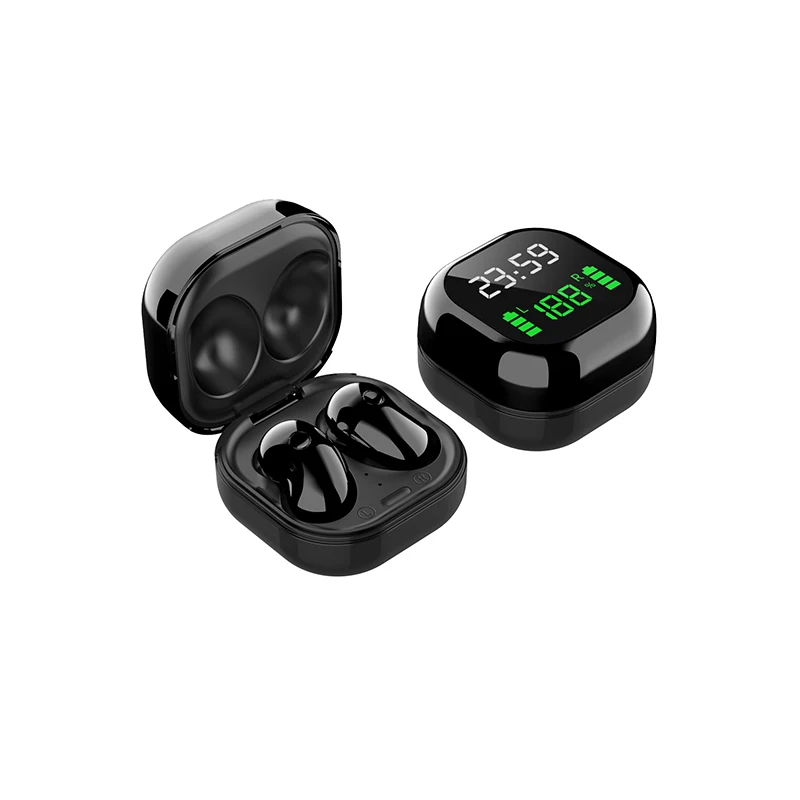 

2021 New Tws Earbuds v5.0 Earphones Wireless Pro Live Stereo With clock and display IPX4 Waterproof Sport Headsets S6 Plus TWS, 3 colors