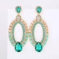 

Beautiful Big Drop Earrings AAA Grade Cubic Zircon Crystal Wedding Earrings for Bride Party Jewelry Gift
