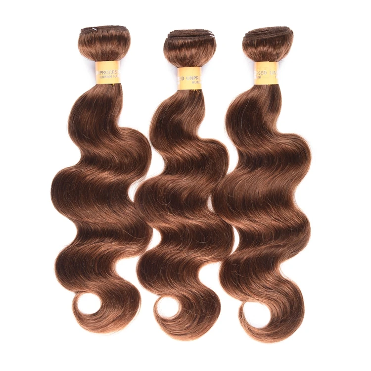 

Unprocessed Mink Virgin Human Hair 10A Grade 4# Body Wave Raw Peruvian Human Hair Bundles