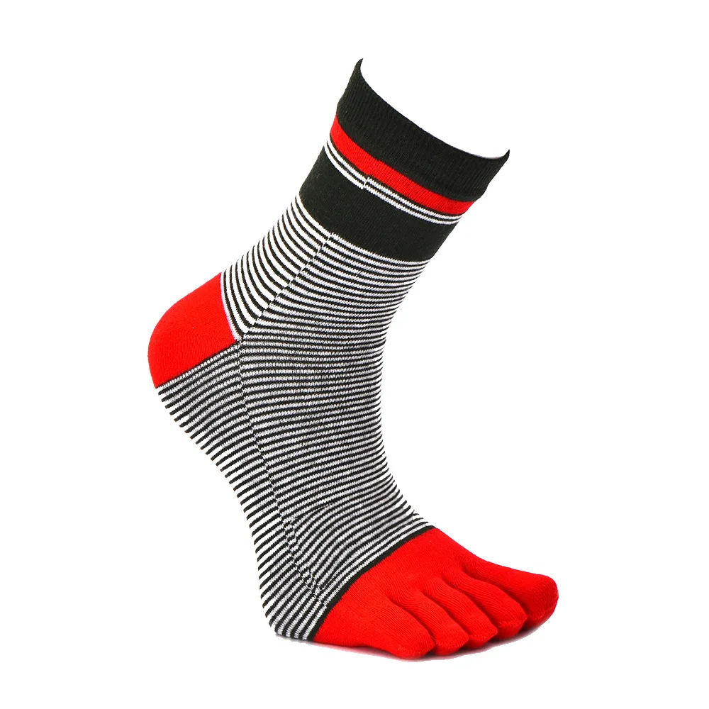 

Toe Socks Cotton Five Finger Athletic Running Crew Socks For Men