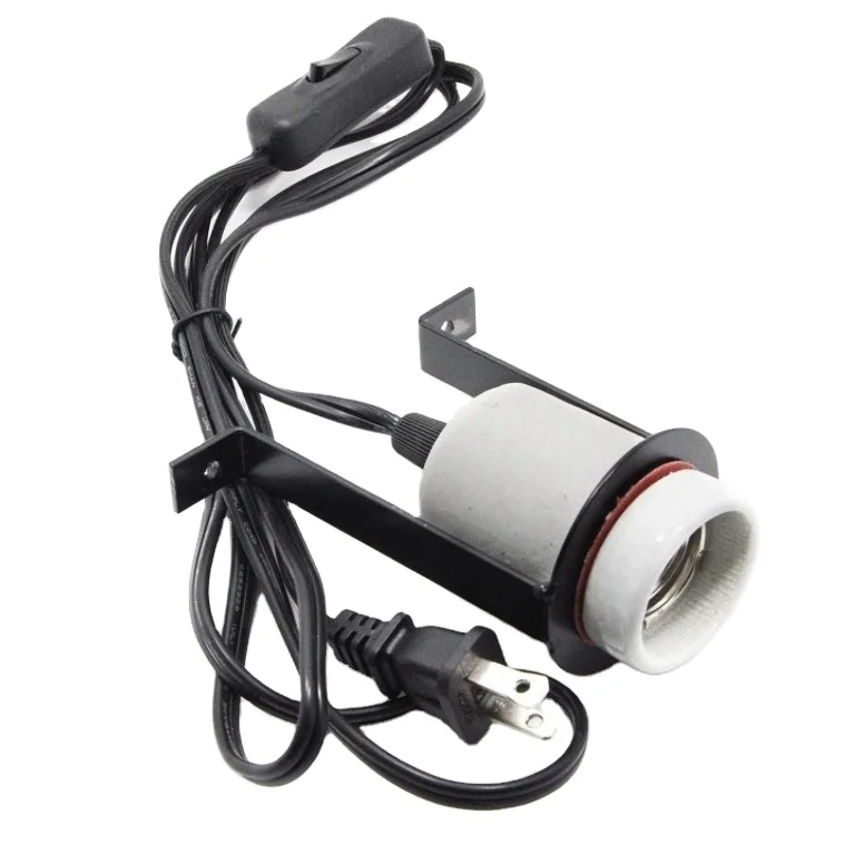 

Reptile Ceramic Heat Lamp Holder Pet Heater Bracket for Heat Lamp Bulb(Lamp Bulb Not Included)