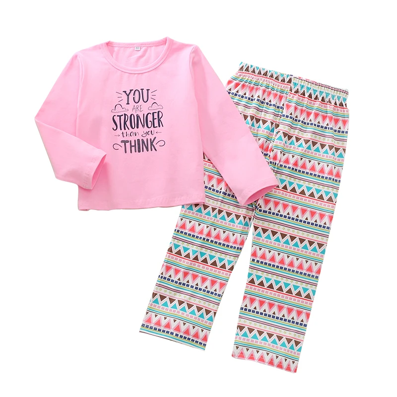 

Cotton Kids Clothes Girl Clothing Sets Pink Lovely Girl Long Sleeve Casual Cotton Fabric 5% Spandex / 95% Cotton Spring 10pcs, Customized color