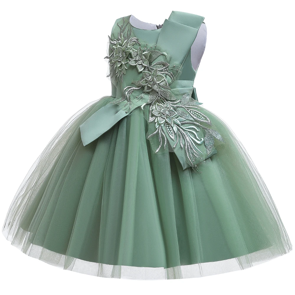 

MQATZ Hot Selling Little Girl Frocks Designs Tulle Flower Fancy Party Girls' Dresses L5150