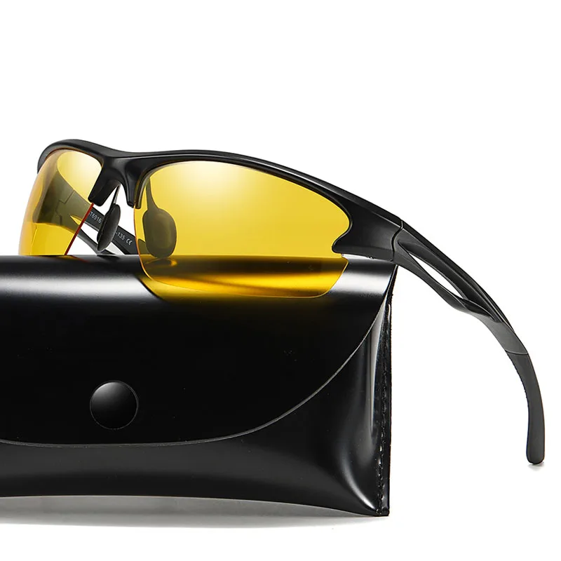 

Polarized Yellow Lens Sunglasses Tr90 Custom Logo Night Vision Sports Sunglasses, Picture shown