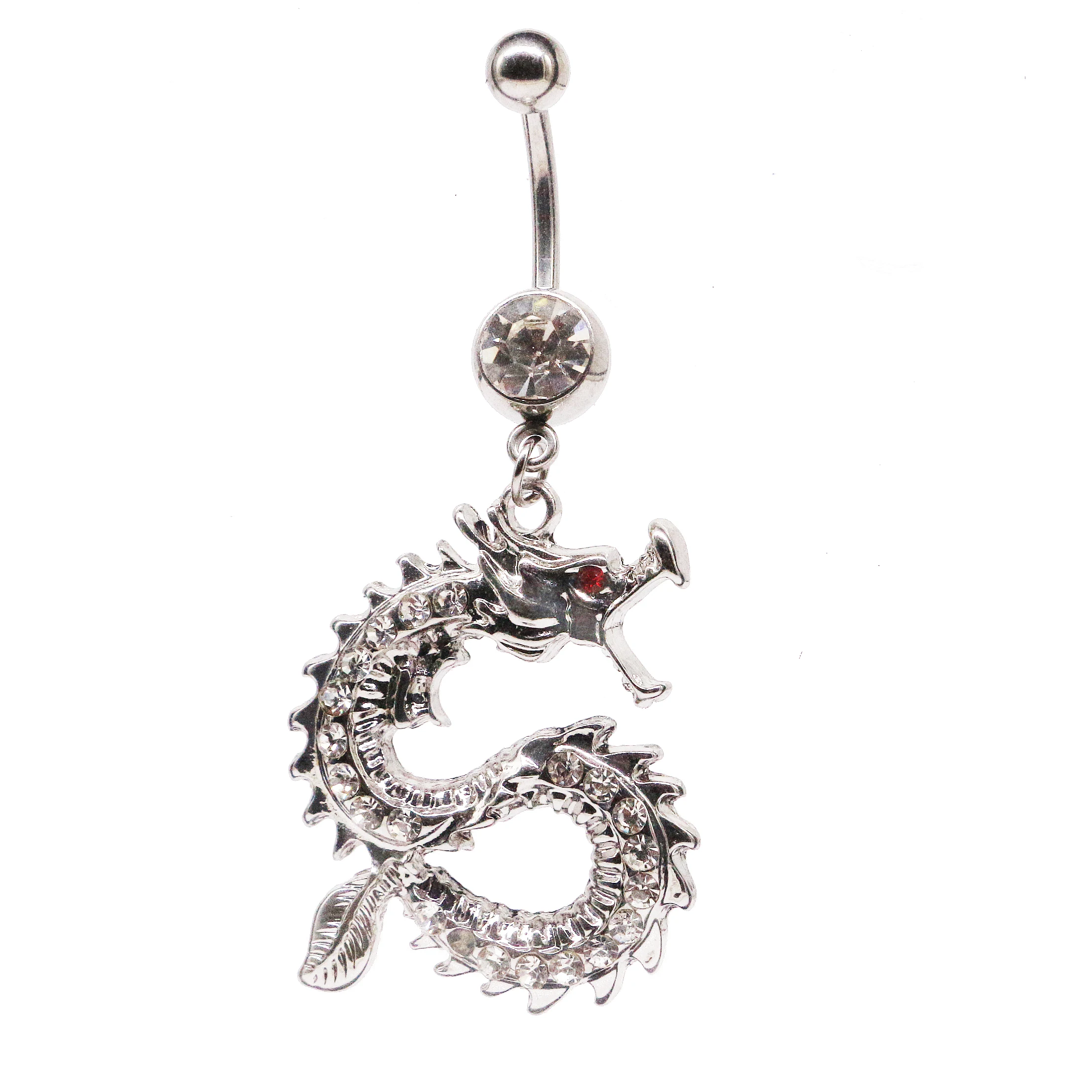 

Gaby high quality belly ring dangle dragon belly button piercing body jewelry