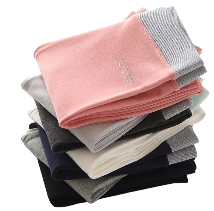 

Cotton Leggings Women's Outer Wear Large Size Pants High Waist Leggings Thin Stretch Inner Long Trousers, Customized colors