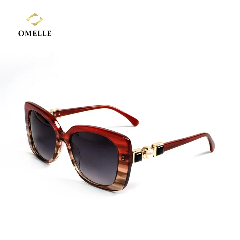 

OMELLE Shenzhen High Quality Oversize Thick Acetate Sunglasses Double Color Frame Sun Glasses, Mulit as picture show or customized
