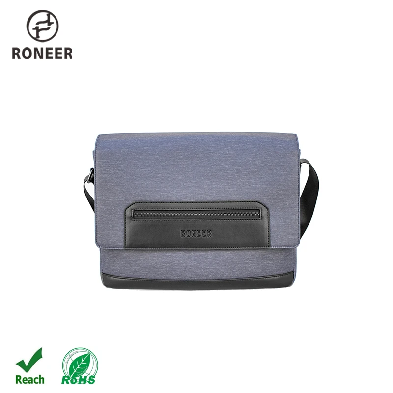 

Customized Casual Waterproof PU CrossBody Bag Security Pack Sling Bag(Blue)