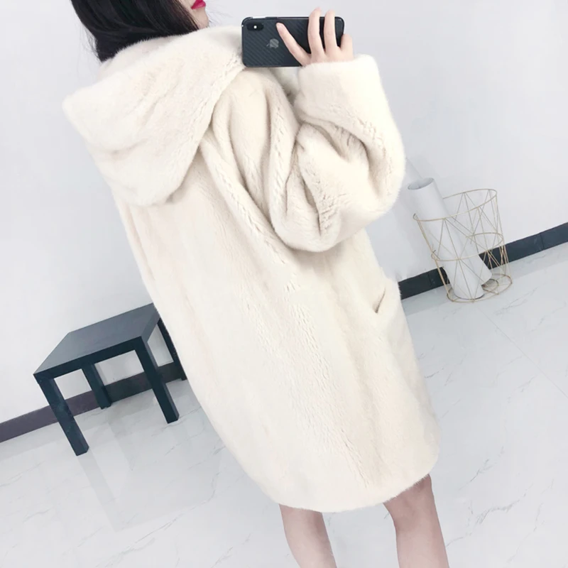 

Star Clothing Europe Style Imitation Fur Coat Women's Outerwear Plus Size Clothing Imitation Mink Faux Fur Outwear Marten Coat, As image