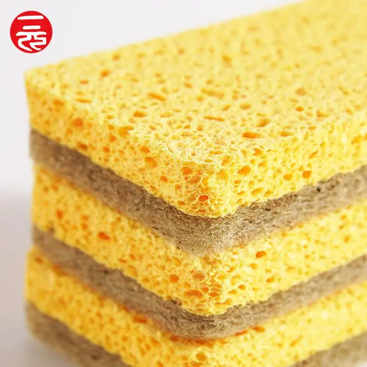 

New Wood pulp cotton cleaning cloth scouring pad 1 sheets sponge scouring pad scouring pads