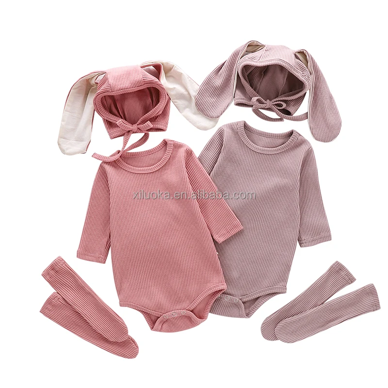 

High Quality Fashion Baby Clothes Super Cute Long Sleeve Easter Baby Romper, Picture