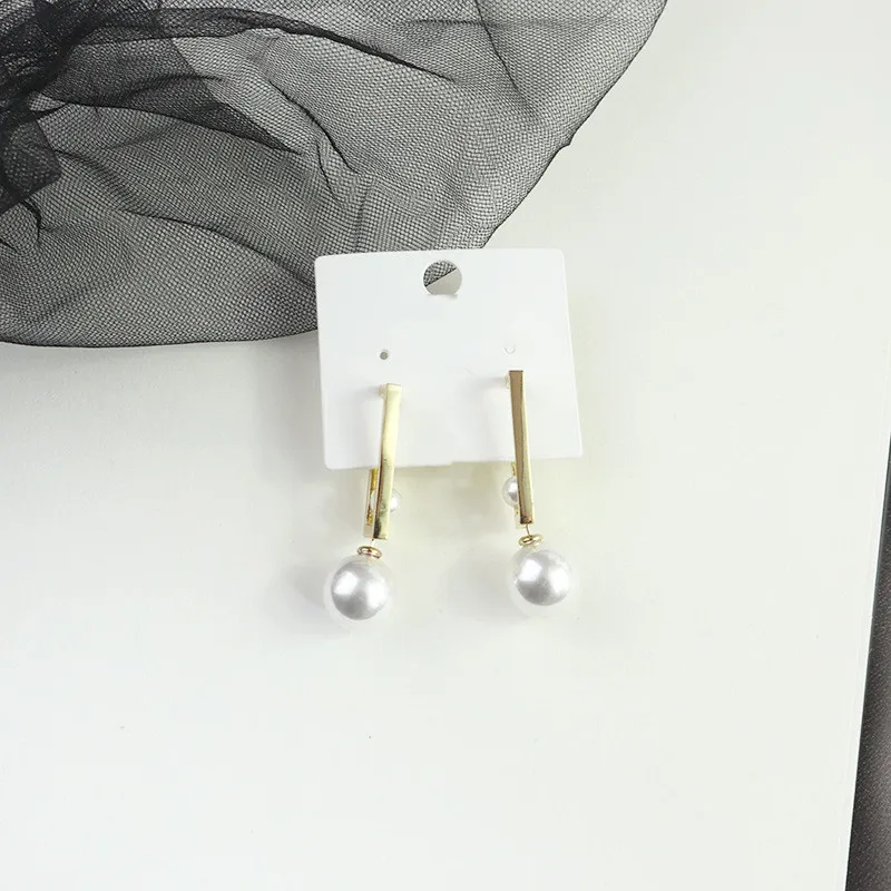 

S925 silver temperament jostle refinement metal pearl earrings