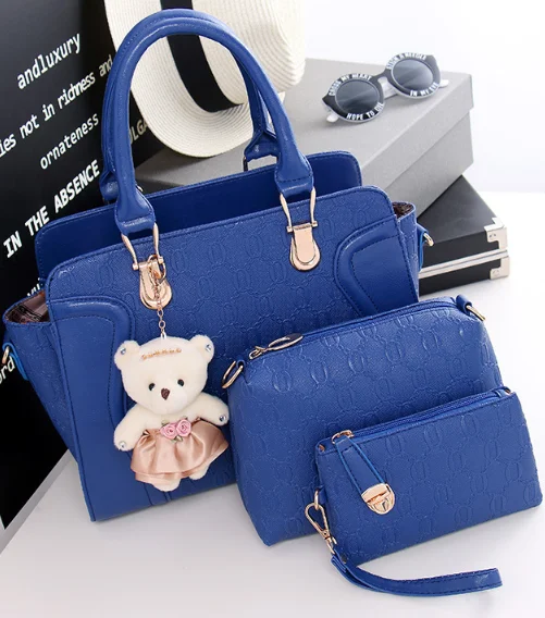 

Lady Handbags Set 4 Piece PU Leather Tote Bags Woman Purses And Handbags, Customized color