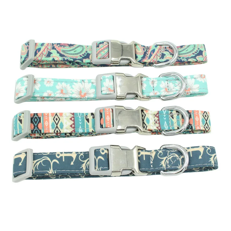 

Luxury Personalized Custom Printing Logo Metal Buckle Pet Dog Collar, Mixed color
