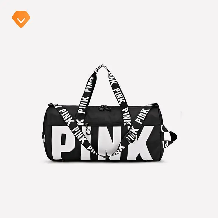 

Hot Sell Bagpink Duffel Bag Large Capacity Pink 2 Tone Duffle Bags, Black